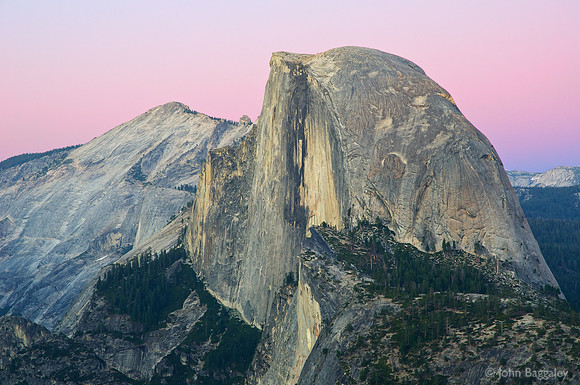 Half Dome with Purple Skies