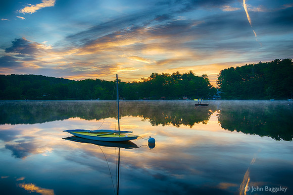 Sunrise sailboat