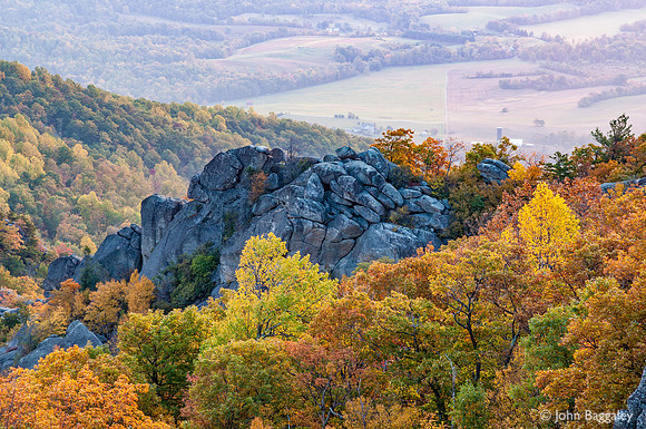 Fall colors atop Old Rag Mountain
