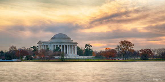 Sunrise behind Jefferson