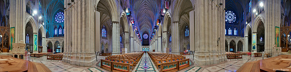 Washington National Cathedral Nave (1:4 panorama)