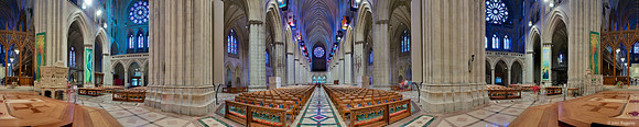 Washington National Cathedral Nave (1:5 panorama)