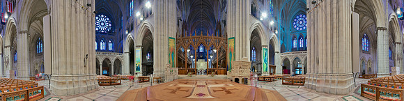 Washington National Cathedral Crossing (1:4 panorama)