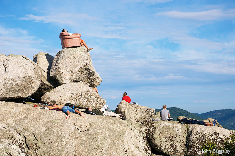 Pink sofa on Old Rag Mountain