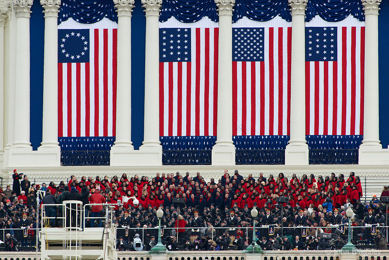 The Brooklyn Tabernacle Choir sings at the Capitol during the second inauguration of President Obama.