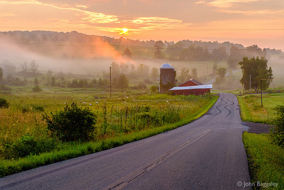 Burning off the morning mist