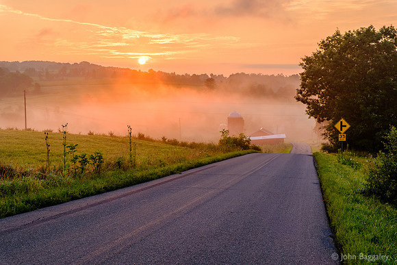 Burning off the morning mist