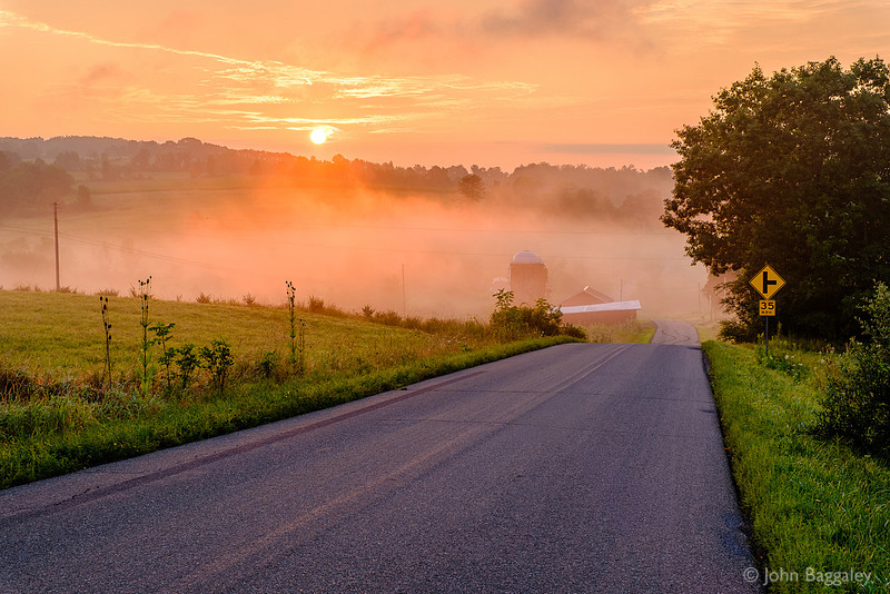 Burning off the morning mist