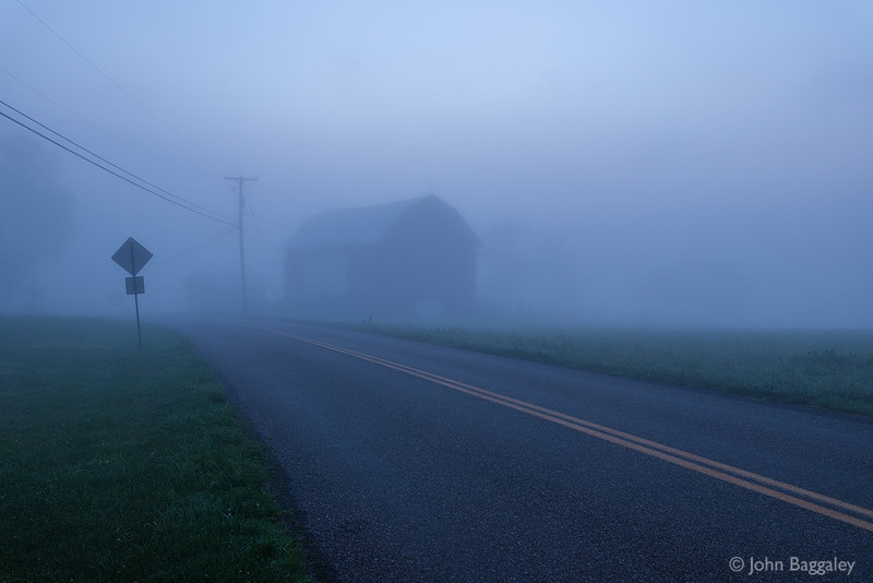 Foggy Barn
