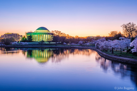 Spring twilight at the Tidal Basin