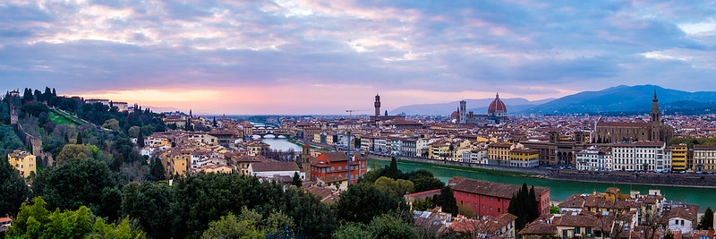 Cloudy Sunset Over Florence