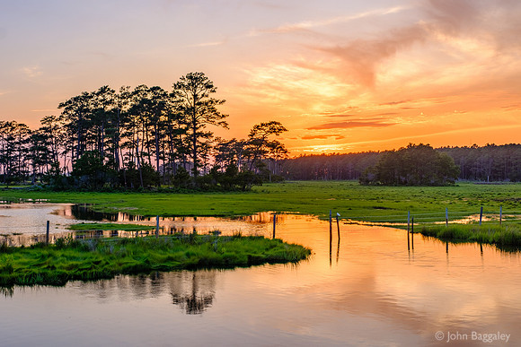 Sunset on Chincoteague Wetlands 1