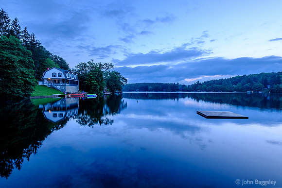 Blue Hour at the Lake House