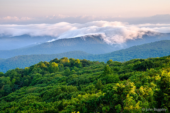Low Clouds over the Blue Ridge Mountains