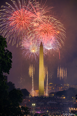Washington Monument with Fireworks No. 3