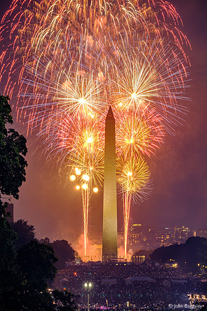 Washington Monument with Fireworks No. 4