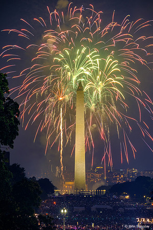 Washington Monument with Fireworks No. 5