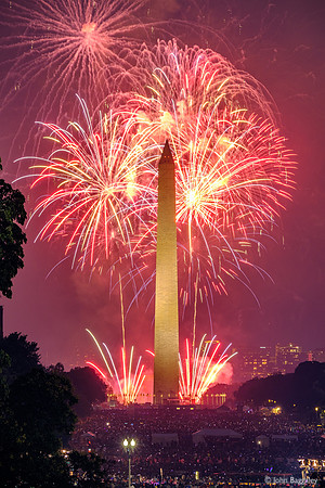 Washington Monument with Fireworks No. 6