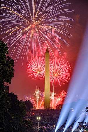 Washington Monument with Fireworks No. 7