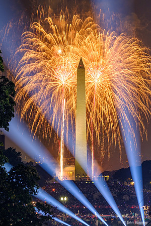 Washington Monument with Fireworks No. 8