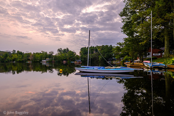 Resting Sailboats at Dawn