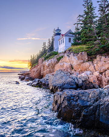 Bass Harbor Head Light Summer Twilight