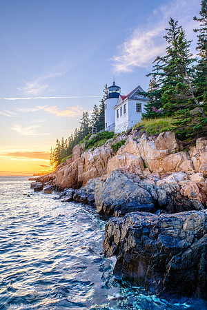 Bass Harbor Head Light Summer Sunset