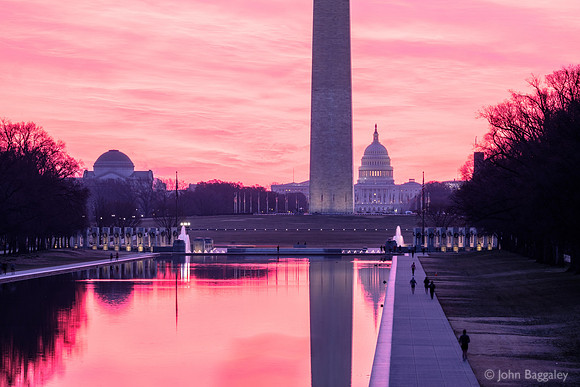 Just Before Sunrise at the Lincoln Memorial Reflecting Pool