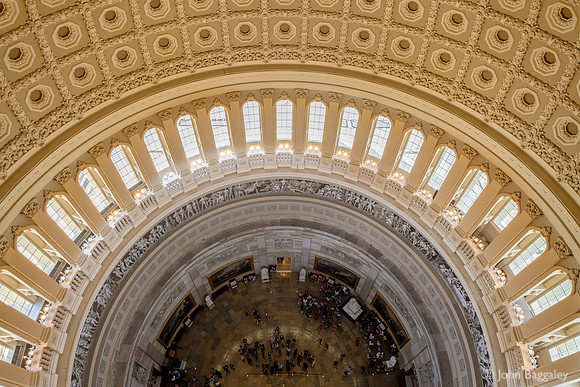 Down from inside the Capitol Dome