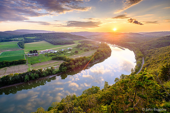 Summer Sunset on the Susquehanna River